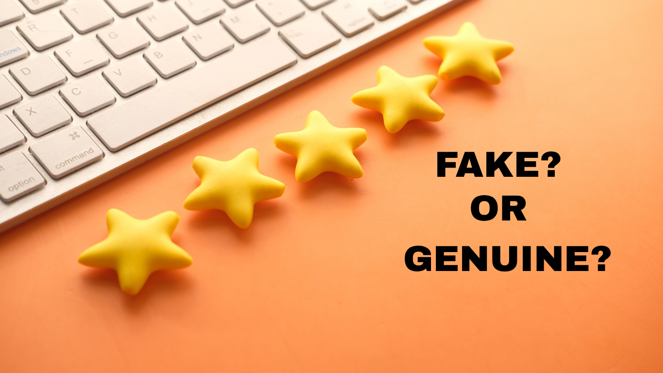 Visual representation of fake online reviews versus genuine ones”