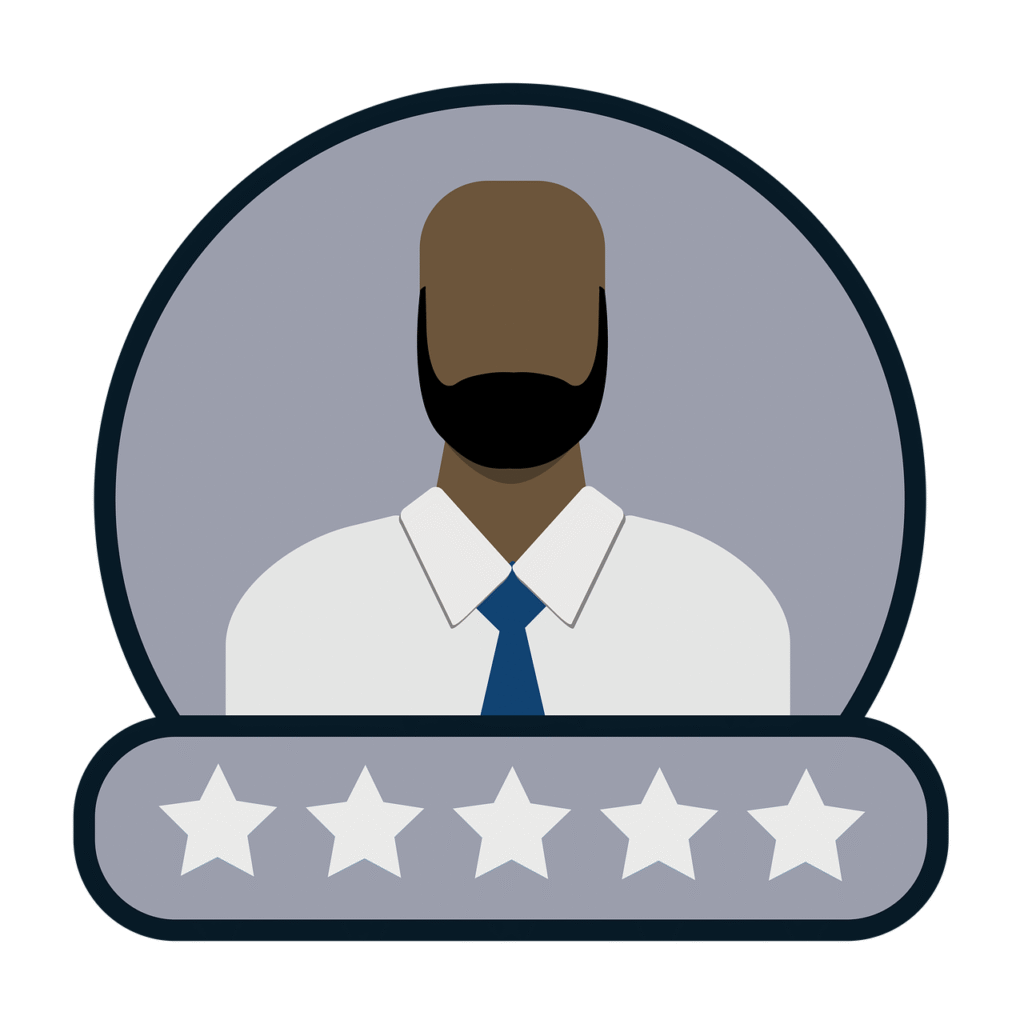 A faceless, malicious man giving bad review