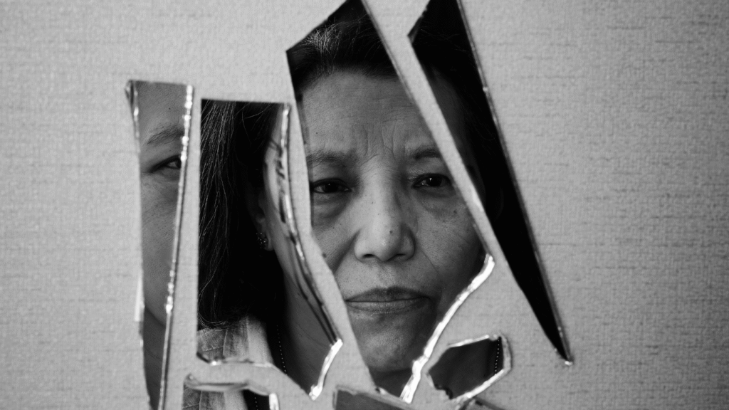 Broken mirror-Symbolic image of brand reputation being damaged by fake news
