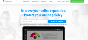 BrandYourself personal branding and online reputation management website